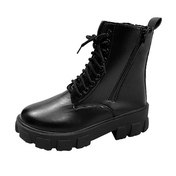 Bota Feminina Coturno de Couro Britany