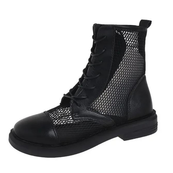 Bota Feminina de Malha Punk