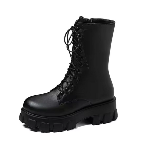 Bota Feminina Coturno de Couro Wear