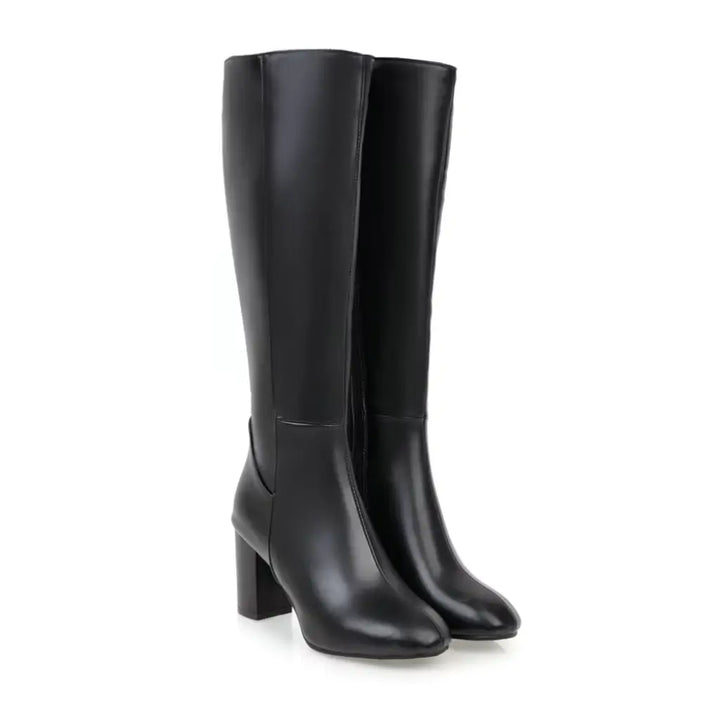 Bota Feminina de Couro Cano Alto Ladie-6