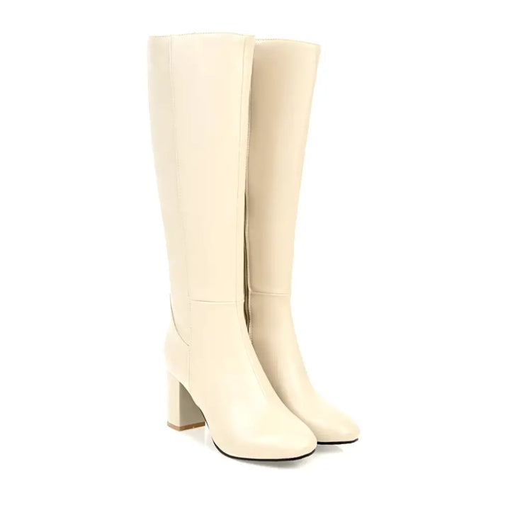 Bota Feminina de Couro Cano Alto Ladie-7