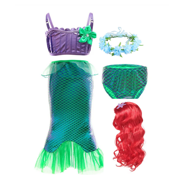 Fantasia Infantil Ariel com Peruca