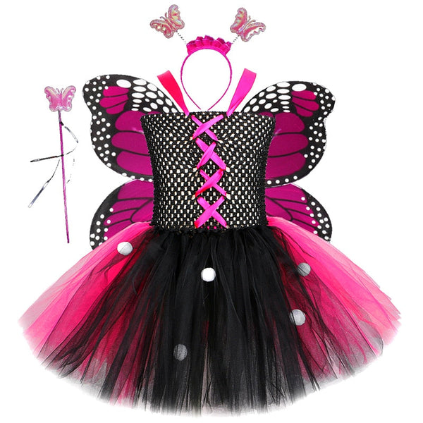 Fantasia Infantil Borboleta Rosa Tutu