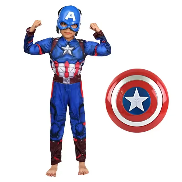 Fantasia Infantil Capitão América Traje