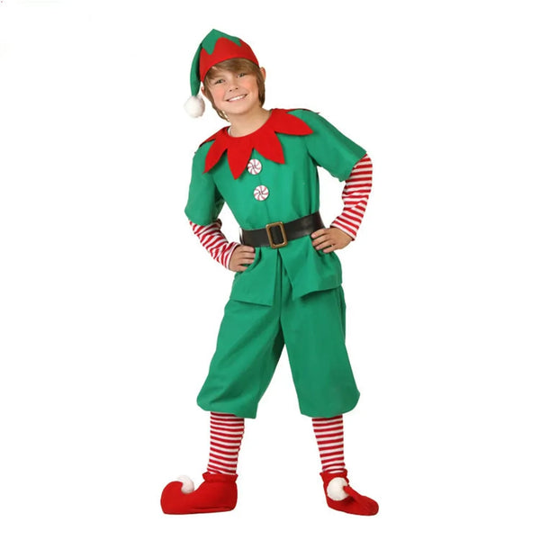 Fantasia Natal Elfo Verde Infantil