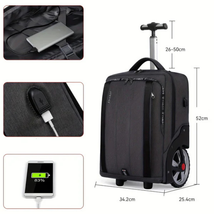 Mochila de Viagem com Rodas e Entrada USB 7
